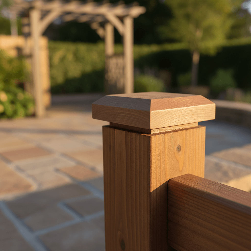 Detail view of completed outdoor repair work showing craftsmanship